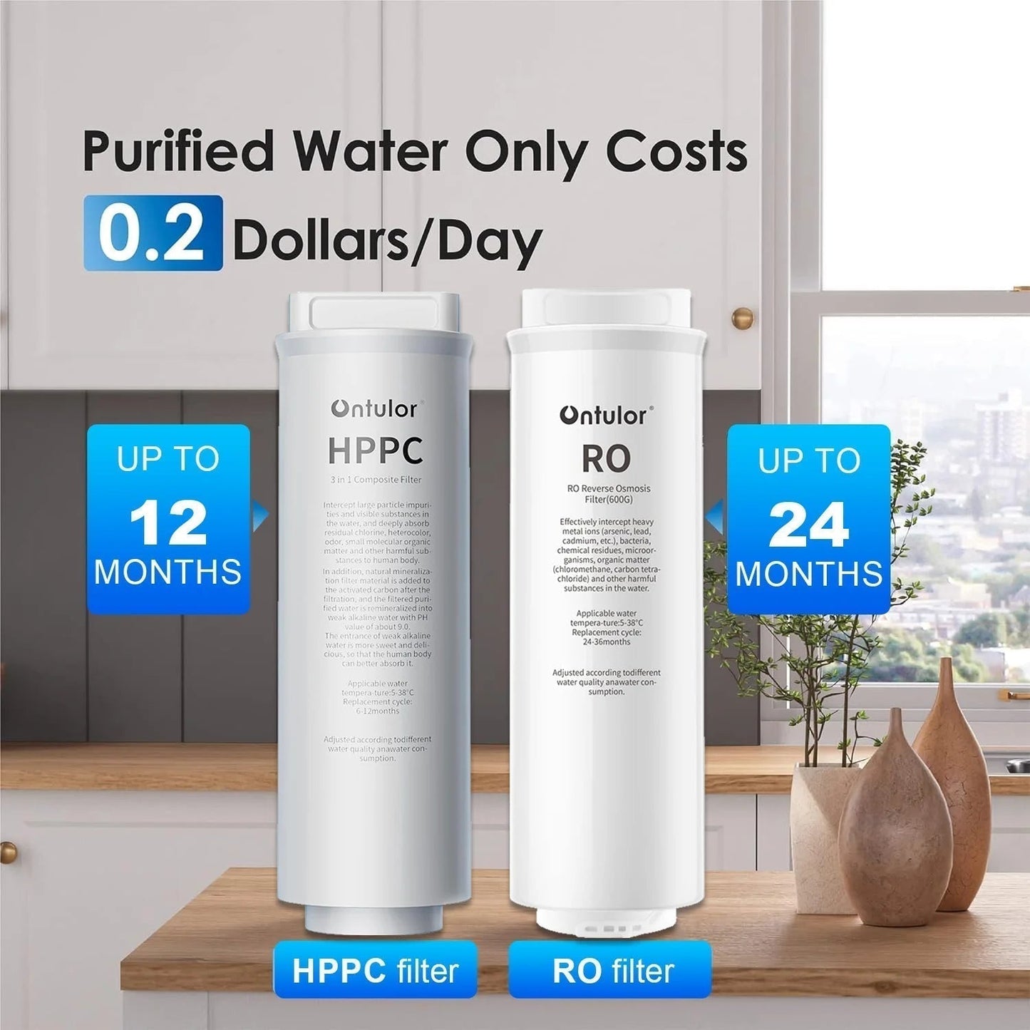 Ontulor 600GPD Reverse Osmosis Water Purifier