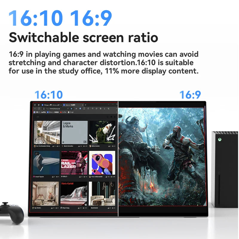 QLED 4K Portable Touch Monitor 60Hz 15.6 Inch