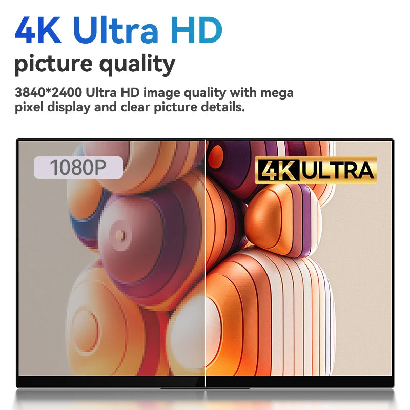 QLED 4K Portable Touch Monitor 60Hz 15.6 Inch