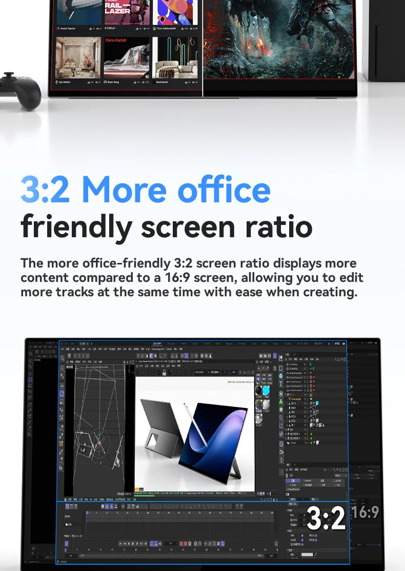 QLED 4K Portable Touch Monitor 60Hz 15.6 Inch