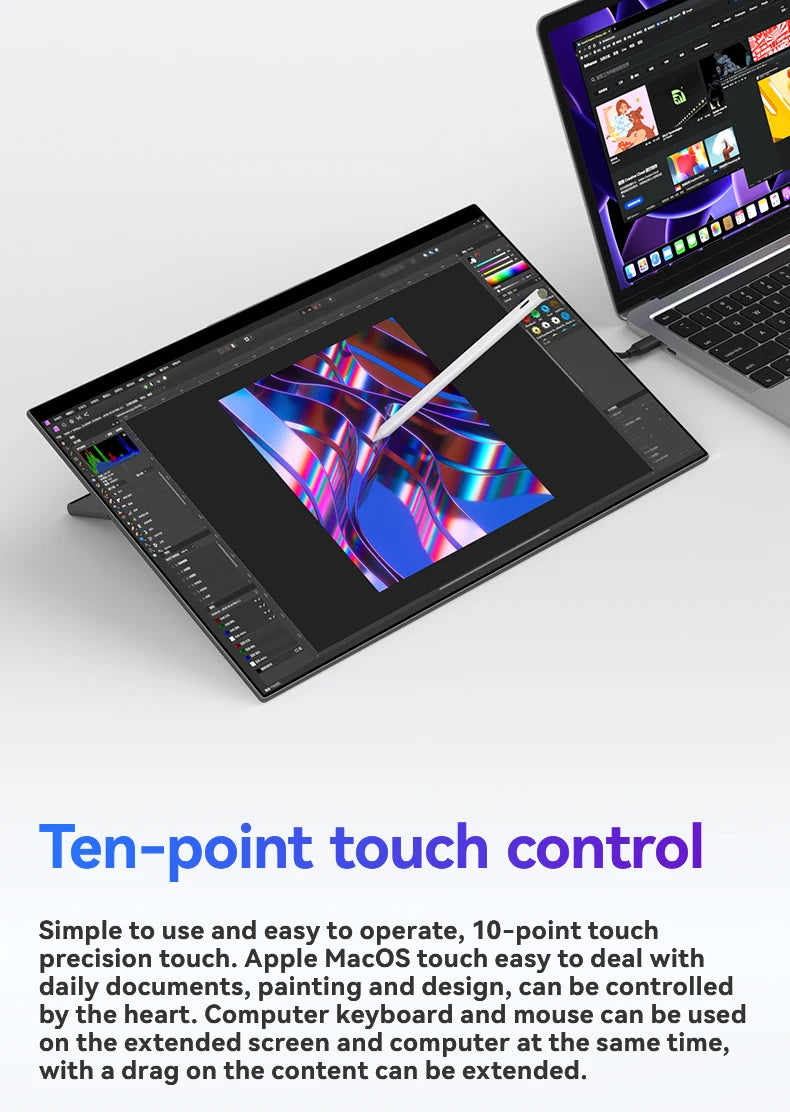 QLED 4K Portable Touch Monitor 60Hz 15.6 Inch