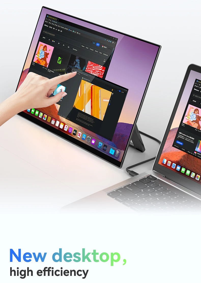 QLED 4K Portable Touch Monitor 60Hz 15.6 Inch
