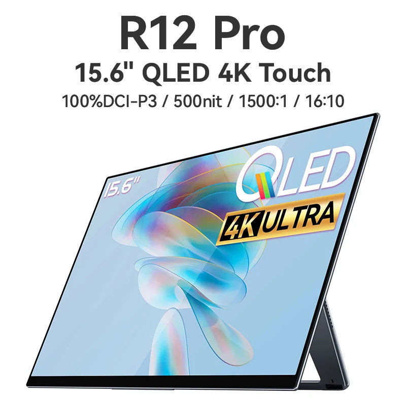 QLED 4K Portable Touch Monitor 60Hz 15.6 Inch