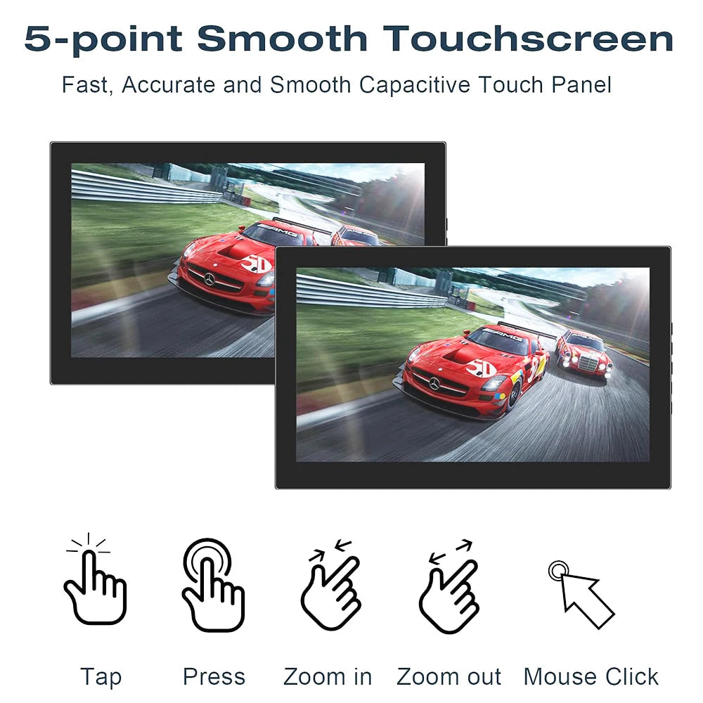 Mini Portable Touchscreen Monitor HD 60Hz 7/8 Inch