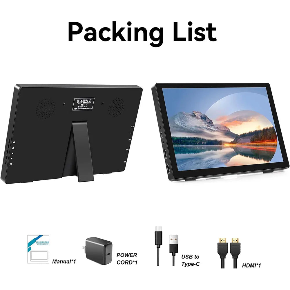 Mini Portable Touchscreen Monitor HD 60Hz 7/8 Inch