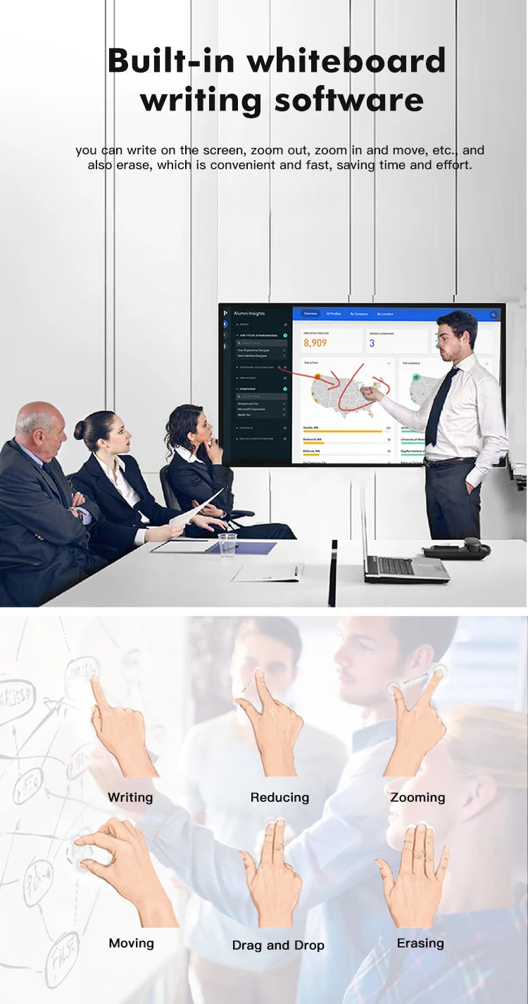 Interactive Whiteboard Touchscreen Monitor Full HD 60Hz 32, 43, 55, 65 Inch