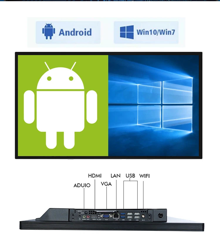 Interactive Whiteboard Touchscreen Monitor Full HD 60Hz 32, 43, 55, 65 Inch