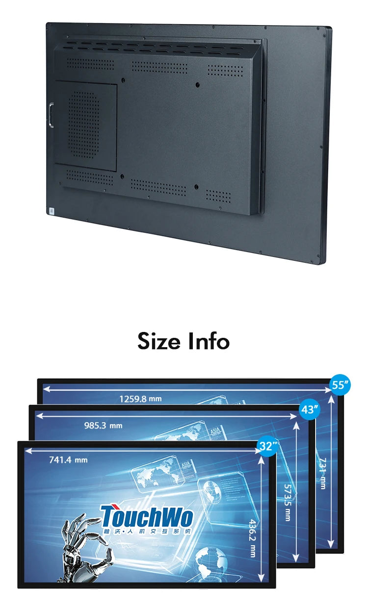 Interactive Whiteboard Touchscreen Monitor Full HD 60Hz 32, 43, 55, 65 Inch