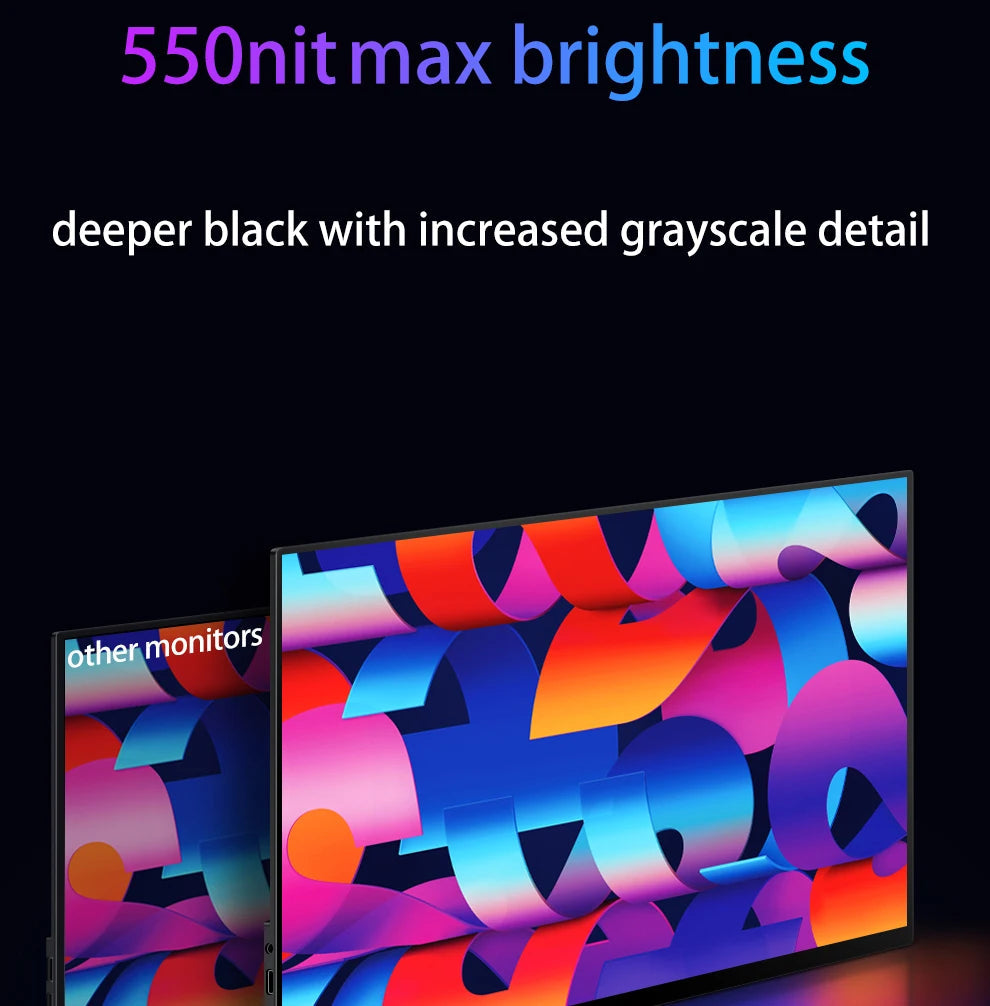 2560x1600p Portable Touch Screen Gaming Monitor 144hz 16 Inch