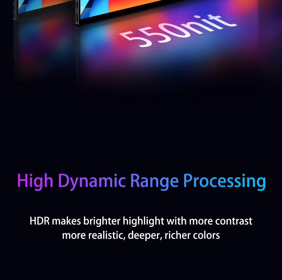 2560x1600p Portable Touch Screen Gaming Monitor 144hz 16 Inch