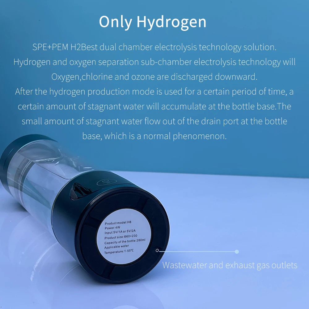 Hydrogen Water Generator Nano Tech With H2 Inhale Device