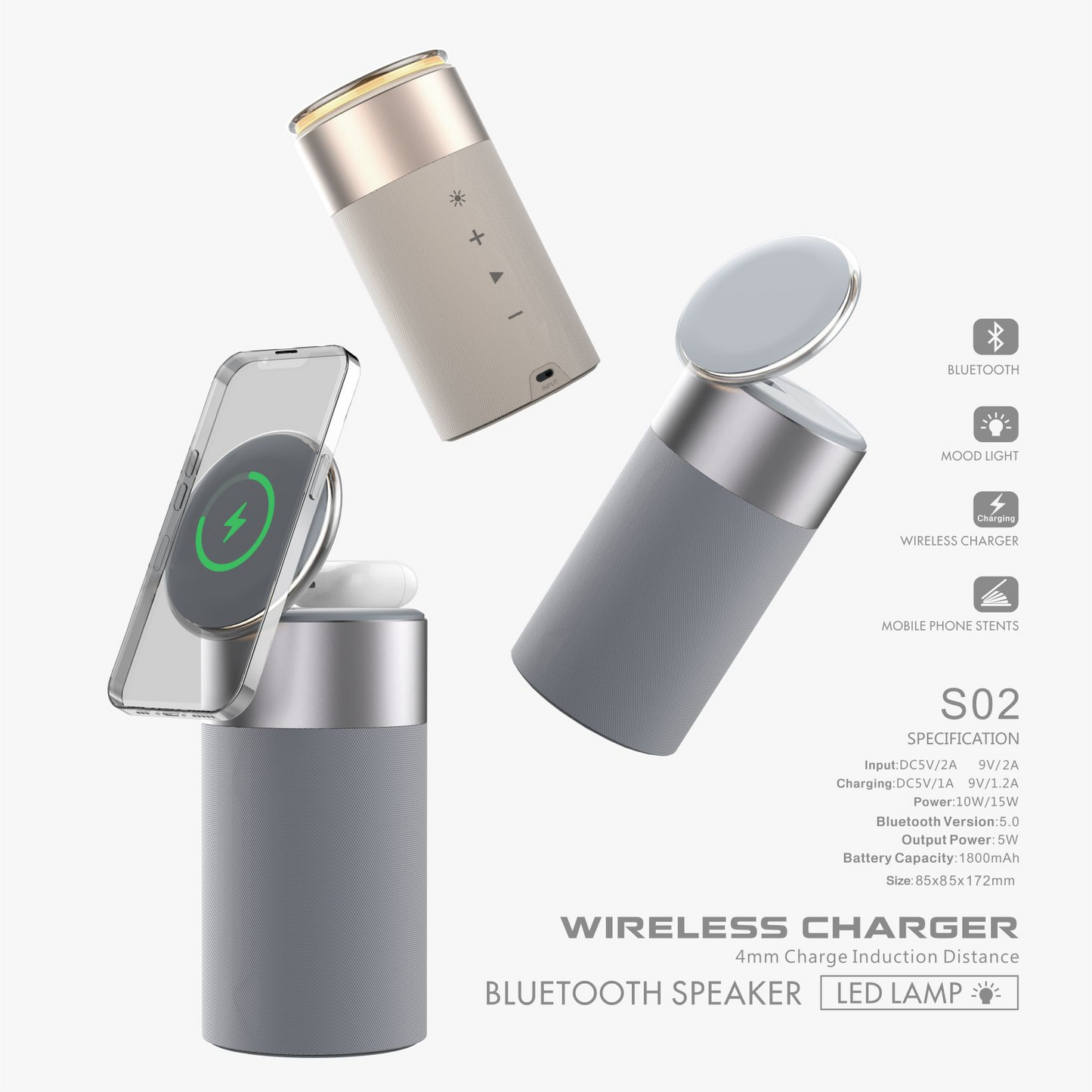 Magnetic Wireless Charging Bluetooth Speaker