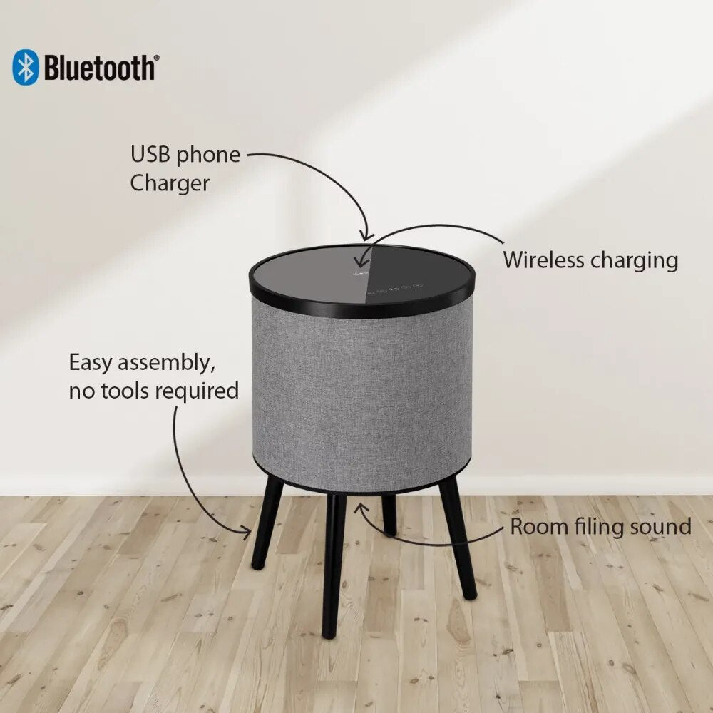 Wireless Charging End Table Speaker