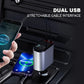 Retractable Car Fast Charger for Apple & USB Type C