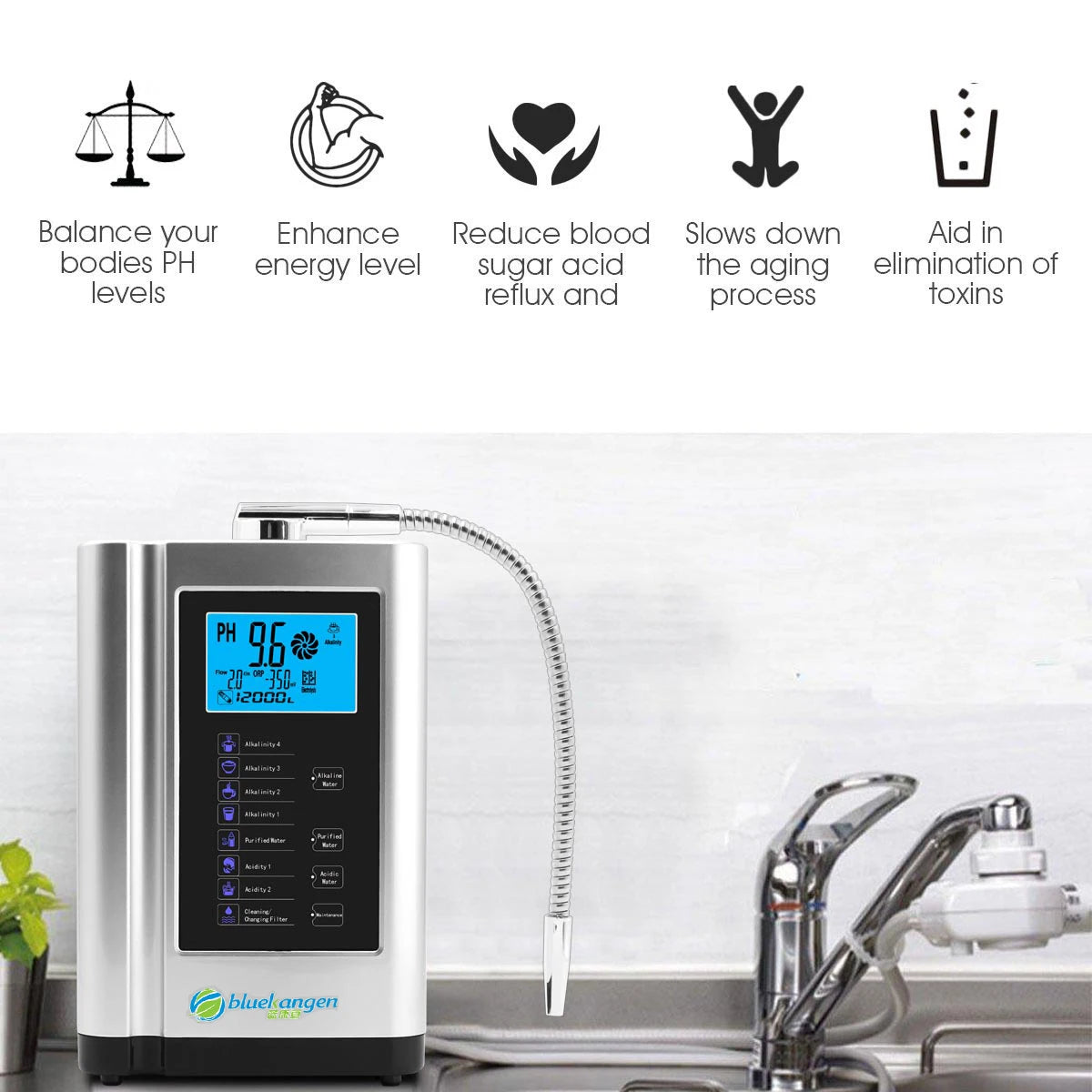 5/7 Plates Blue Kangen Water Ionizer