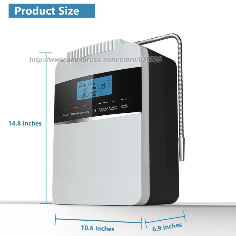 Alkaline Water Ionizer & Heater PH2.5-11.2