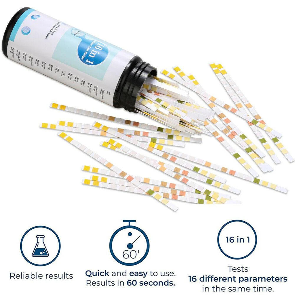 50x 16In1 Drinking Water Test Kit Strips