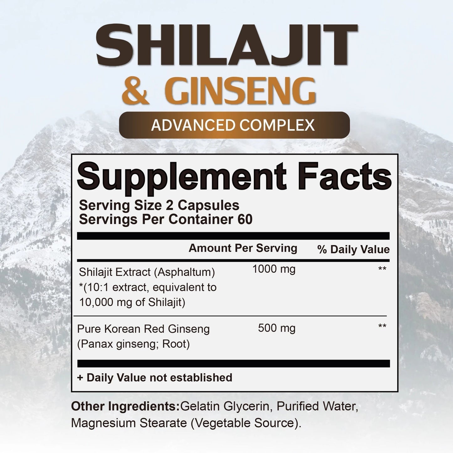 Shilajit & Ginseng Supplement