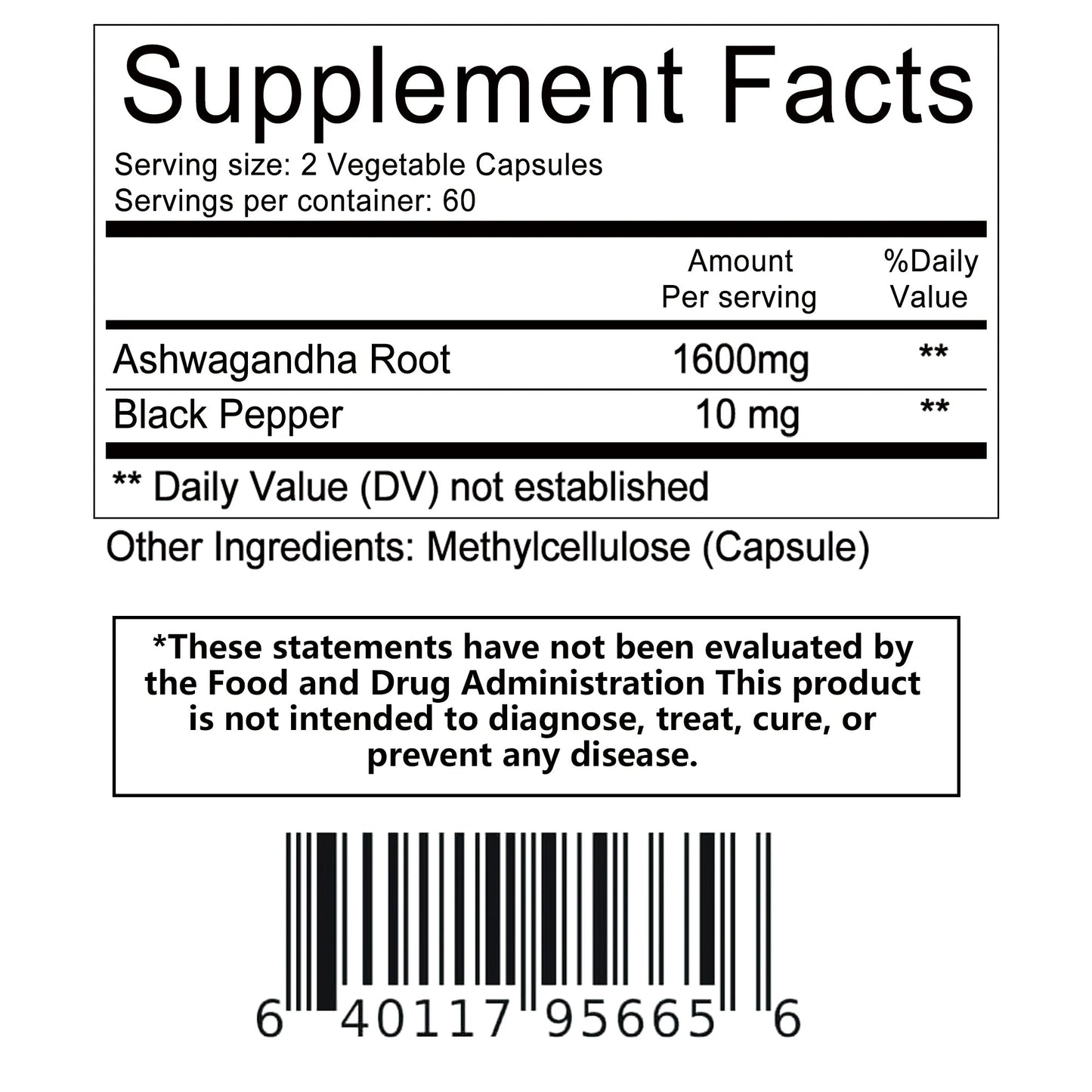 Ashwagandha 120 Capsules