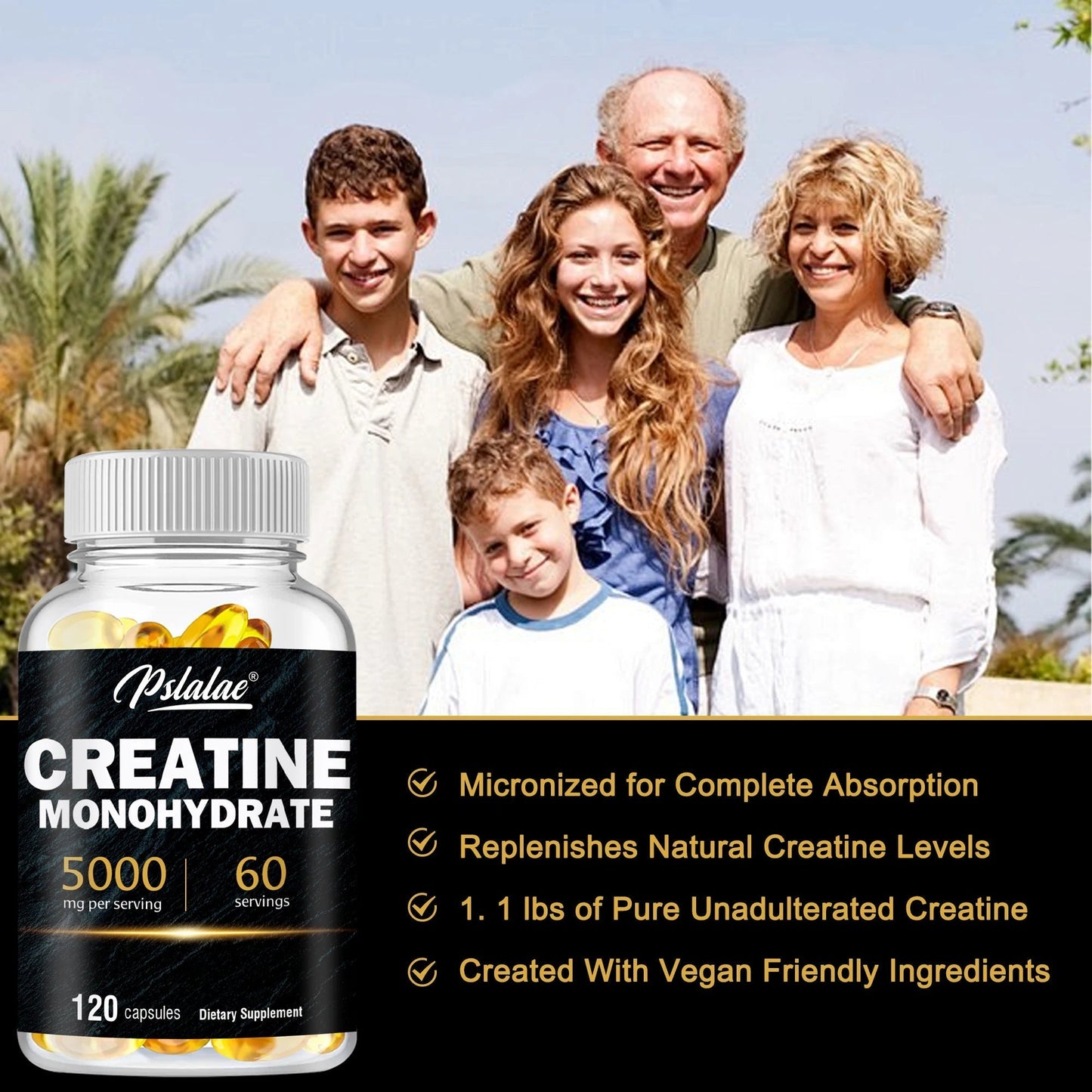 Creatine Monohydrate 120 Capsules