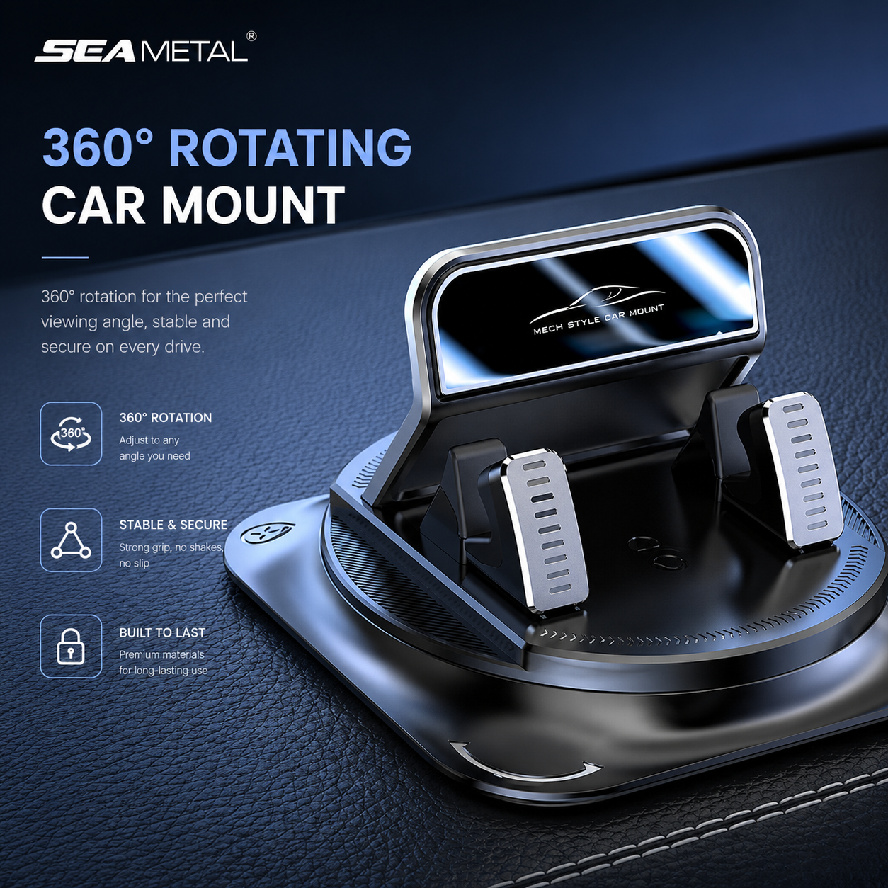 SEAMETAL™ 360° Dashboard Phone Mount