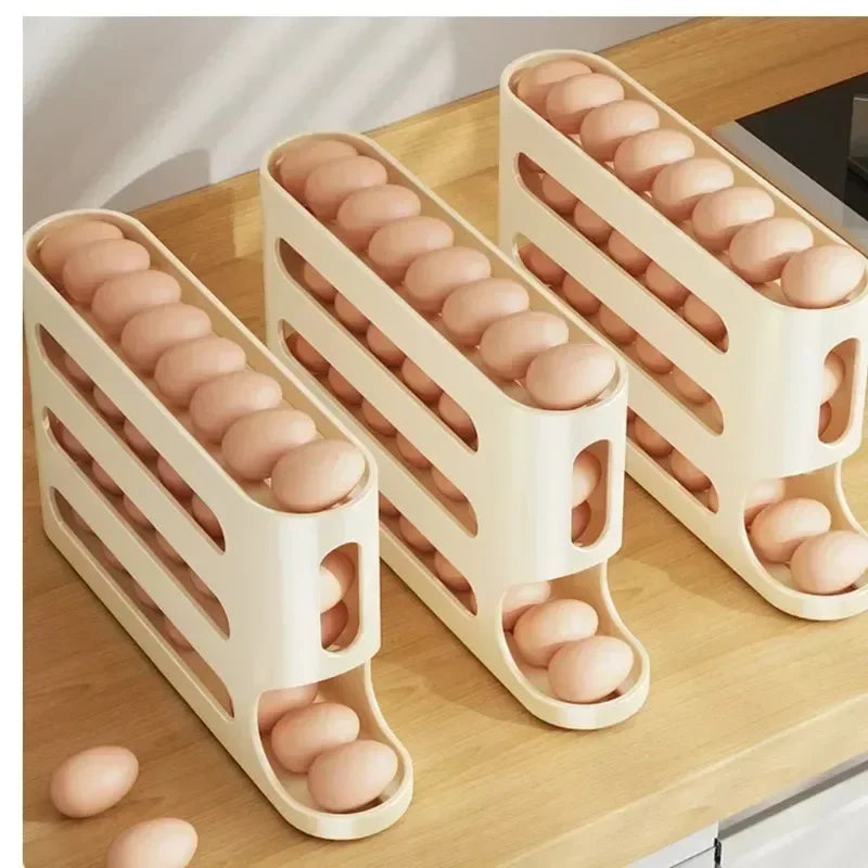 Roll-Down Refrigerator Egg Organizer