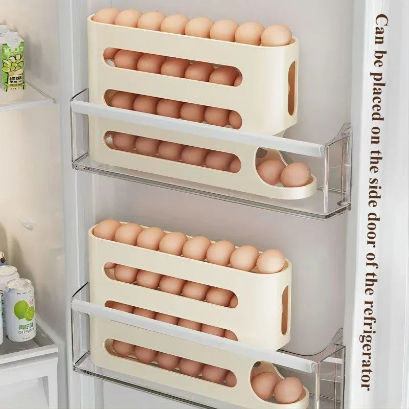 Roll-Down Refrigerator Egg Organizer