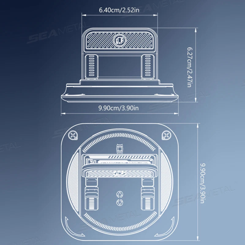 SEAMETAL™ 360° Dashboard Phone Mount